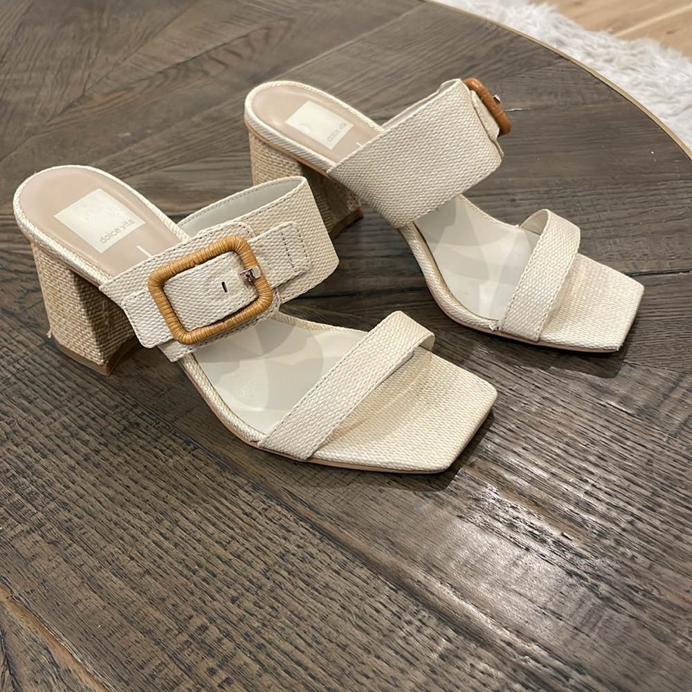 Dolce Vita buckled sandals natural colors